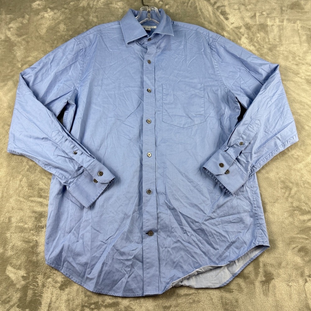 Banana Republic Mens Light Blue Long‎ Sleeve Button Down Shirt Size M 15-15.5